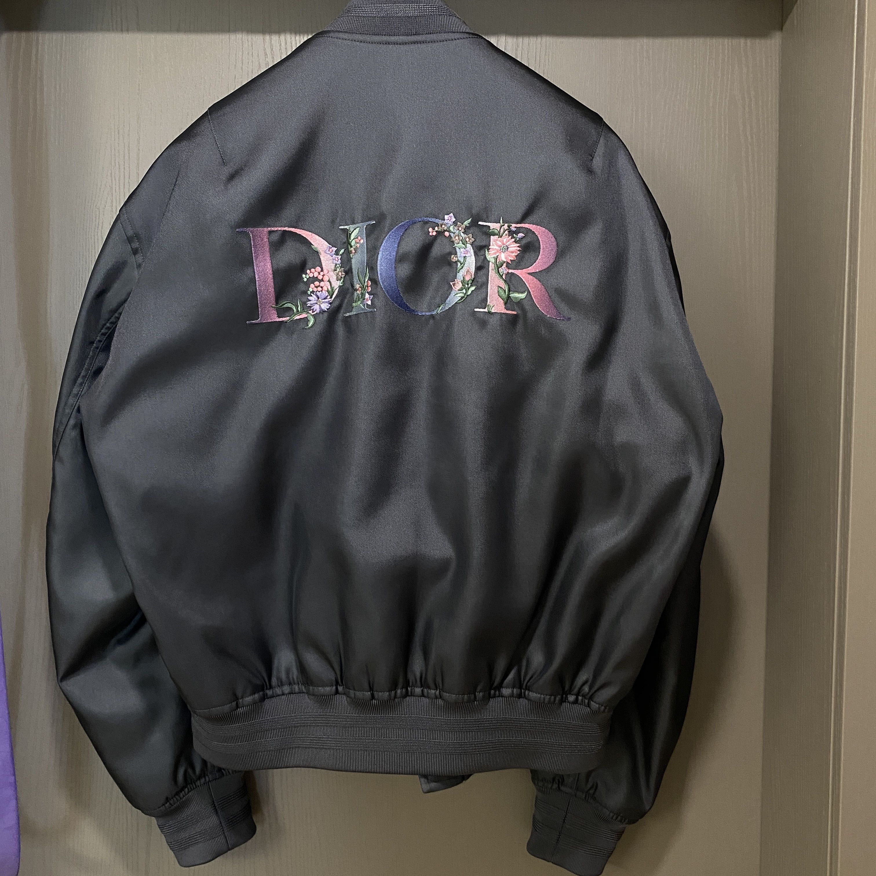 Dior Dior Flower Embroidered Bomber Jacket | Grailed