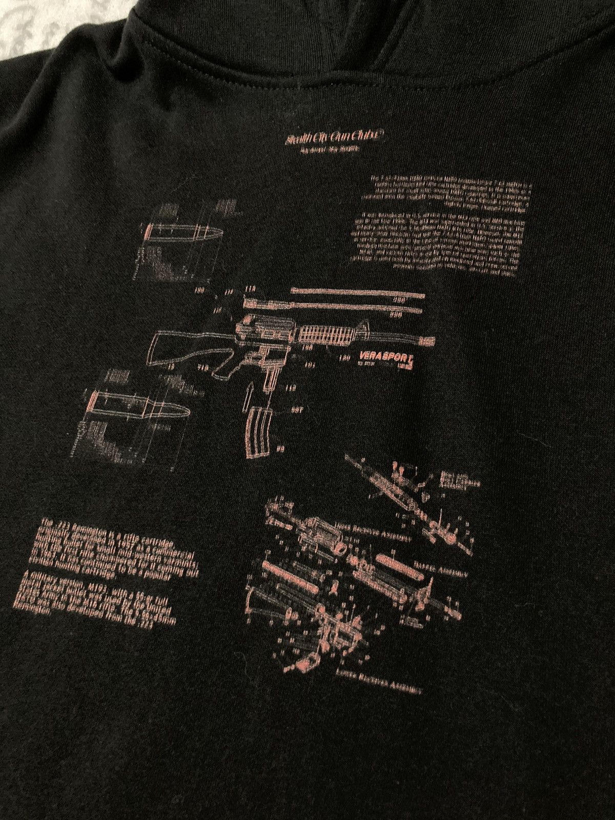 Vintage Gun Club M4 Assault Rifle Hoodie Sweatshirt Alt Y2K