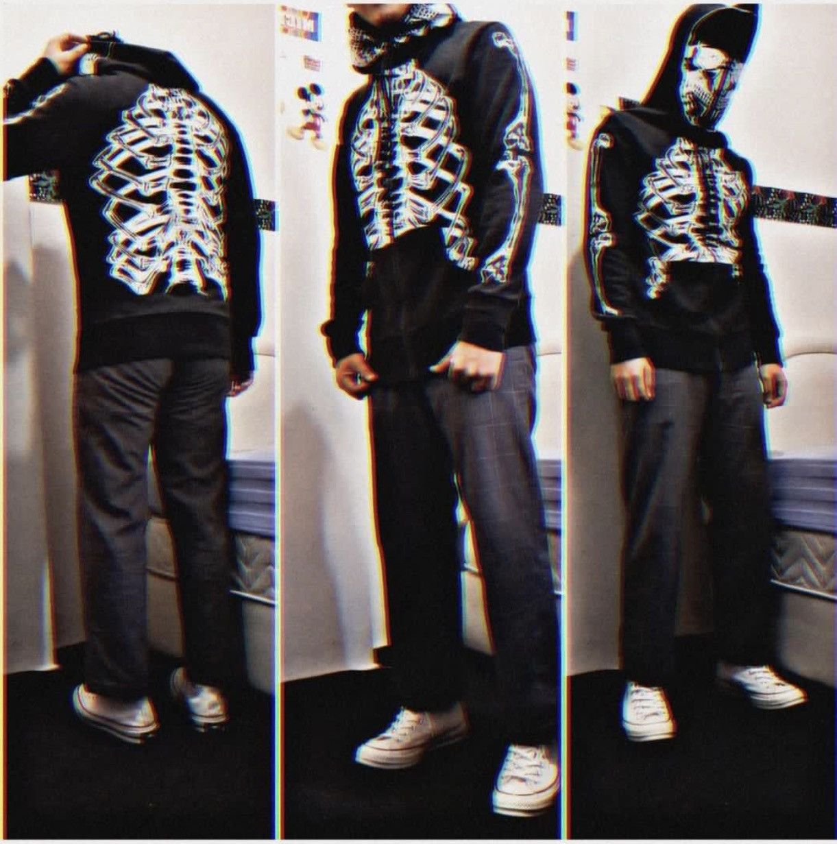 Vintage Rare Spenser Skeleton Hoodie Zip Up Japanese Brand Size US L / EU 52-54 / 3 - 2 Thumbnail