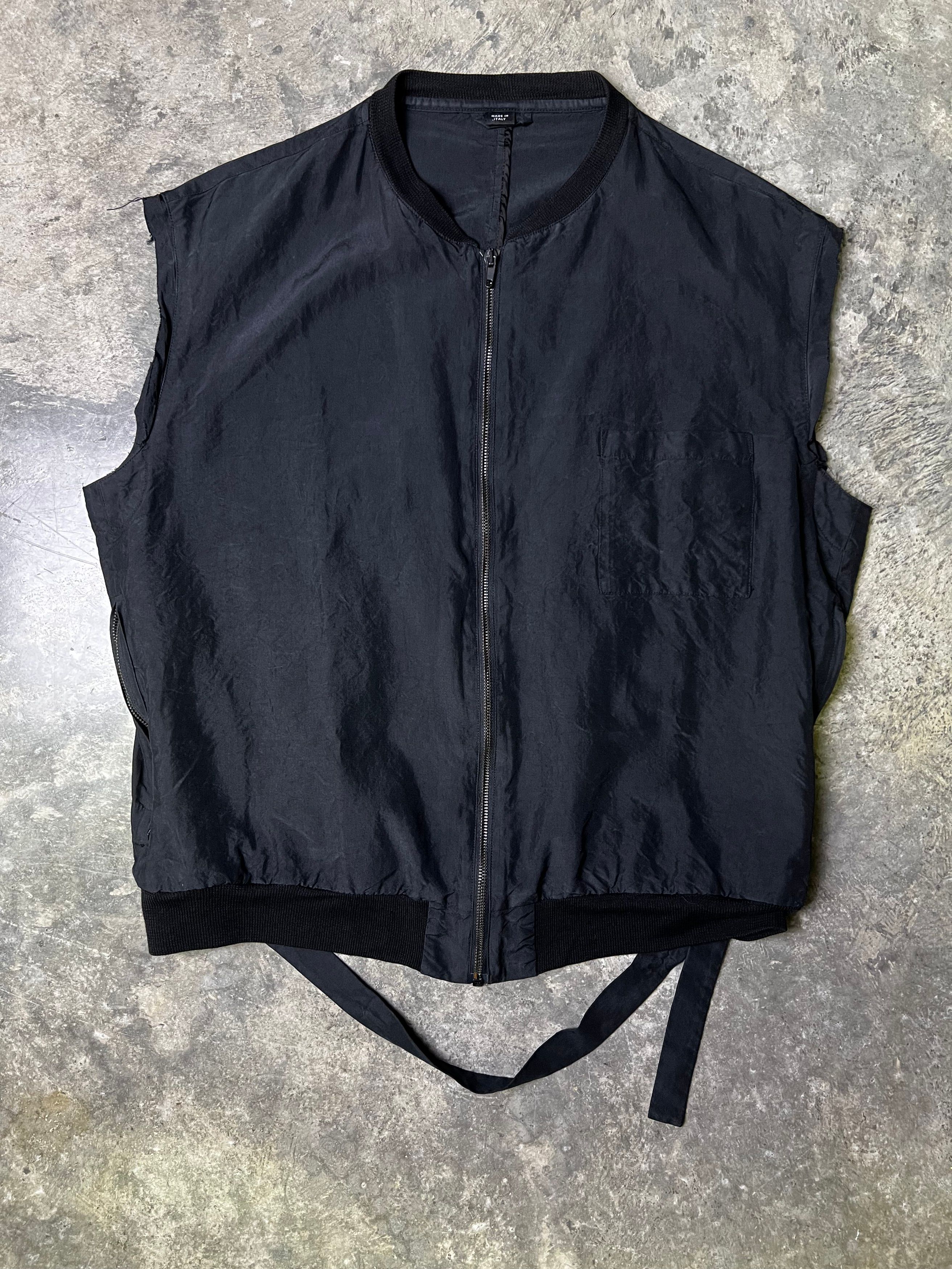 Pre-owned Helmut Lang Archive Silk Bondage Vest In Black