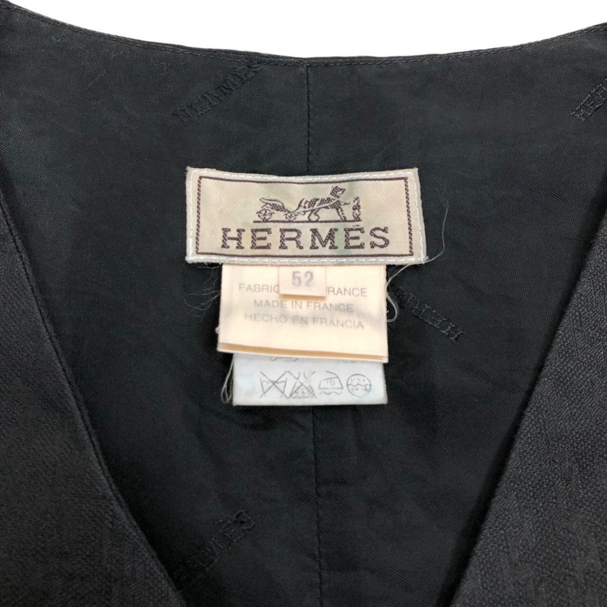 Hermes Vintage Hermes Silk Waistcoat Button Up Sleeveless Vest Size 42S - 5 Thumbnail