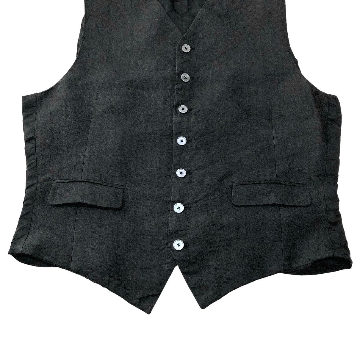 Hermes Vintage Hermes Silk Waistcoat Button Up Sleeveless Vest Size 42S - 4 Thumbnail