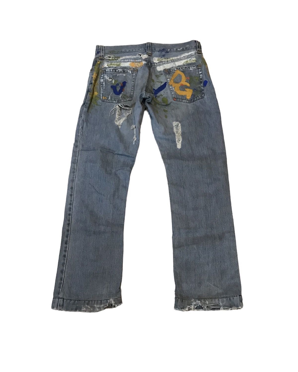 Dolce & Gabbana 🇮🇹 Dolce & Gabbana Distressed Denim Jeans Size US 34 / EU 50 - 7 Thumbnail