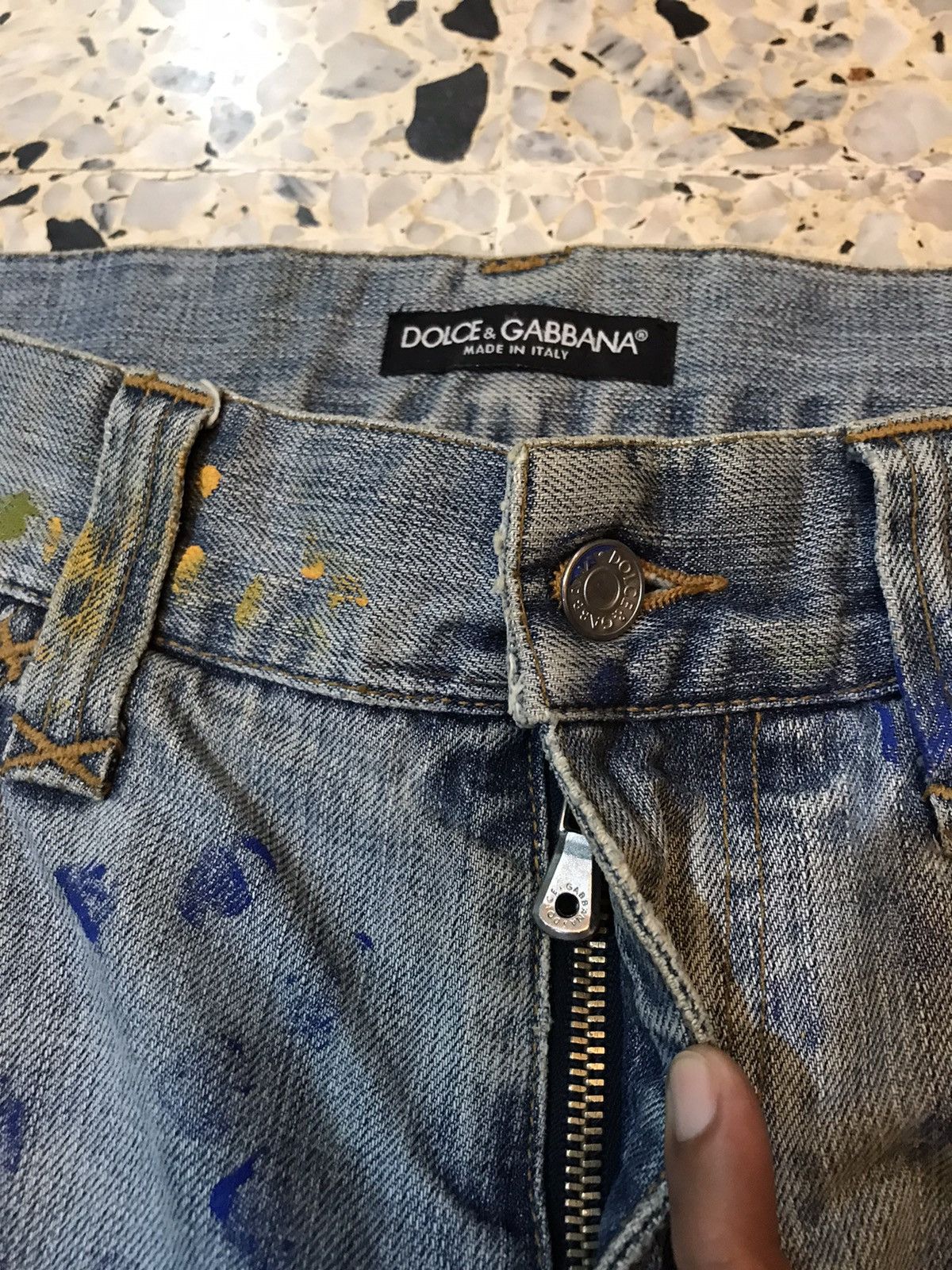 Dolce & Gabbana 🇮🇹 Dolce & Gabbana Distressed Denim Jeans Size US 34 / EU 50 - 6 Thumbnail