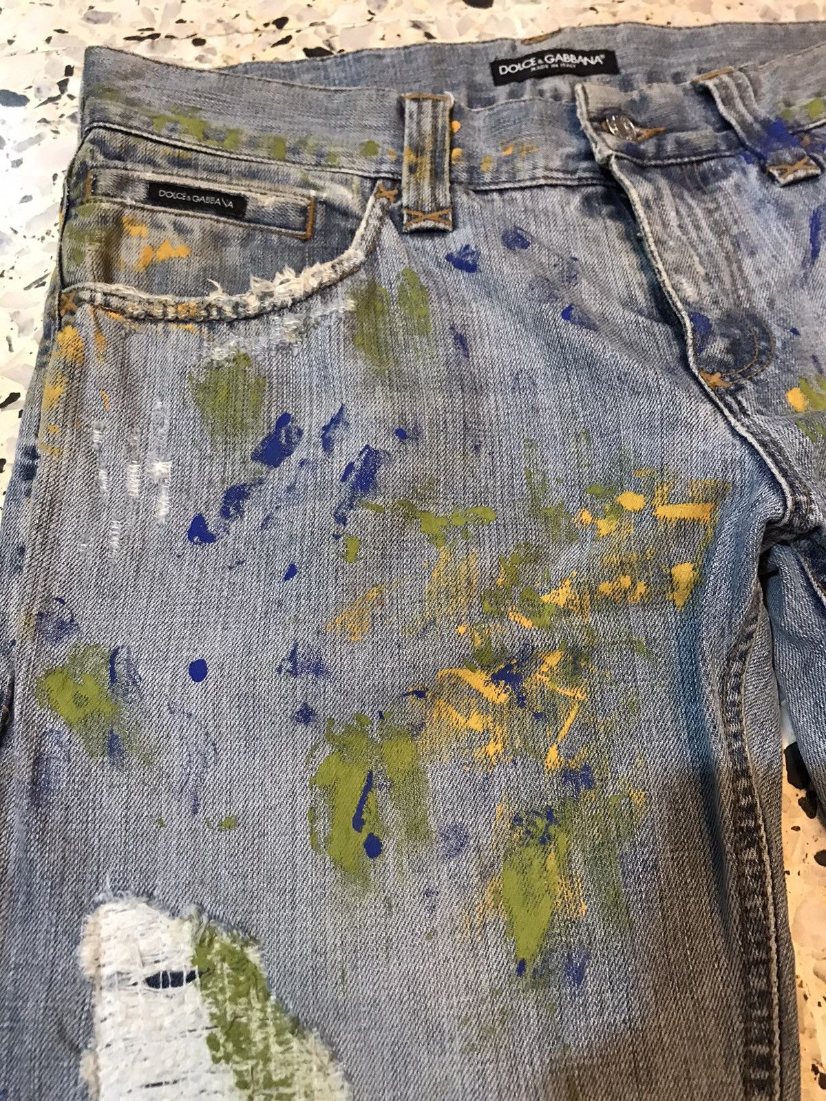 Dolce & Gabbana 🇮🇹 Dolce & Gabbana Distressed Denim Jeans Size US 34 / EU 50 - 3 Thumbnail