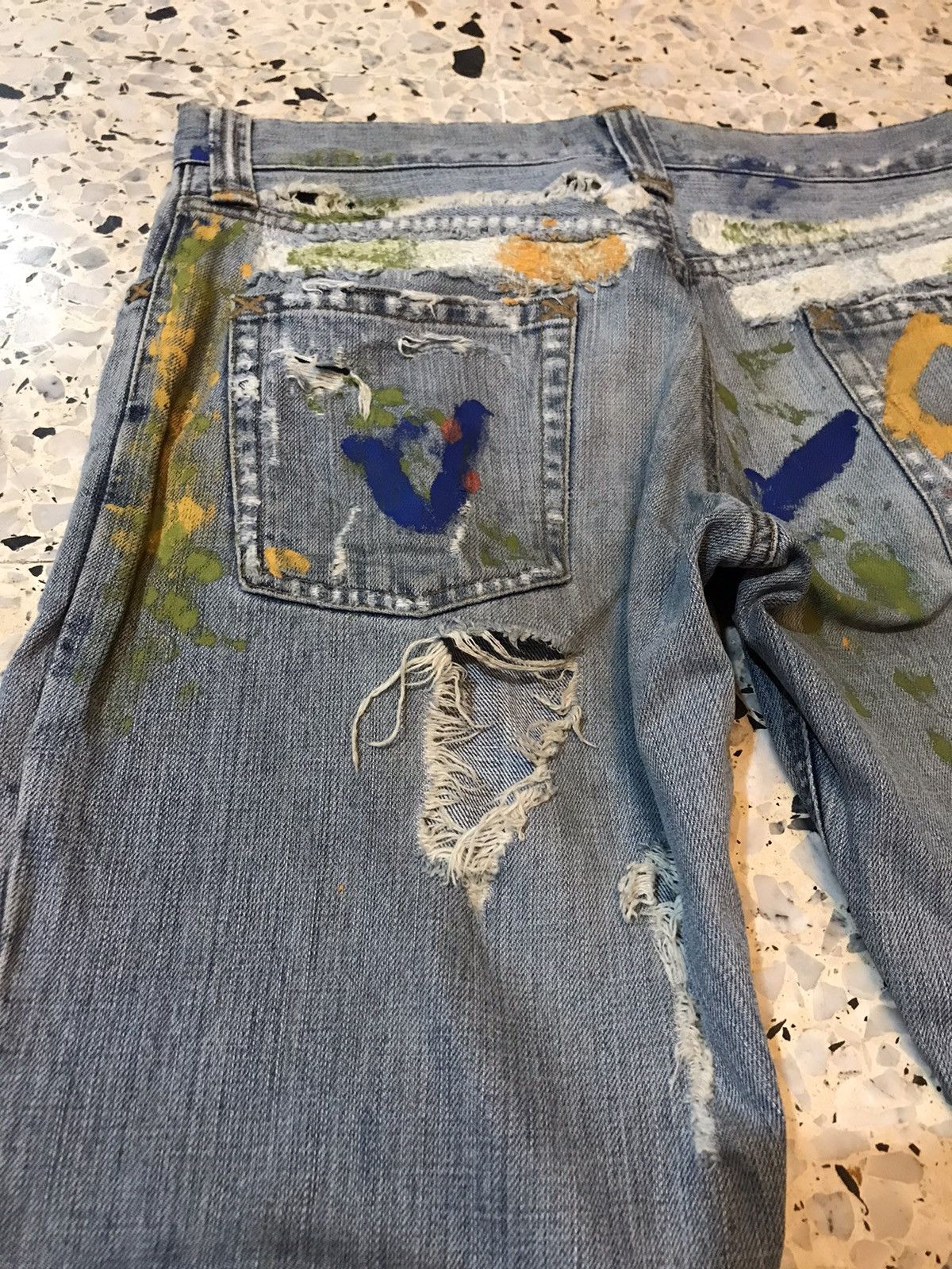 Dolce & Gabbana 🇮🇹 Dolce & Gabbana Distressed Denim Jeans Size US 34 / EU 50 - 9 Thumbnail