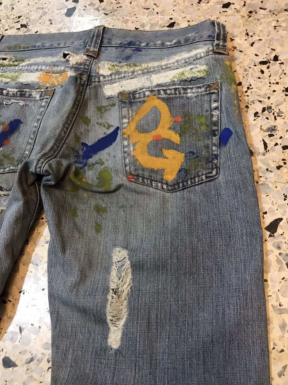 Dolce & Gabbana 🇮🇹 Dolce & Gabbana Distressed Denim Jeans Size US 34 / EU 50 - 8 Thumbnail