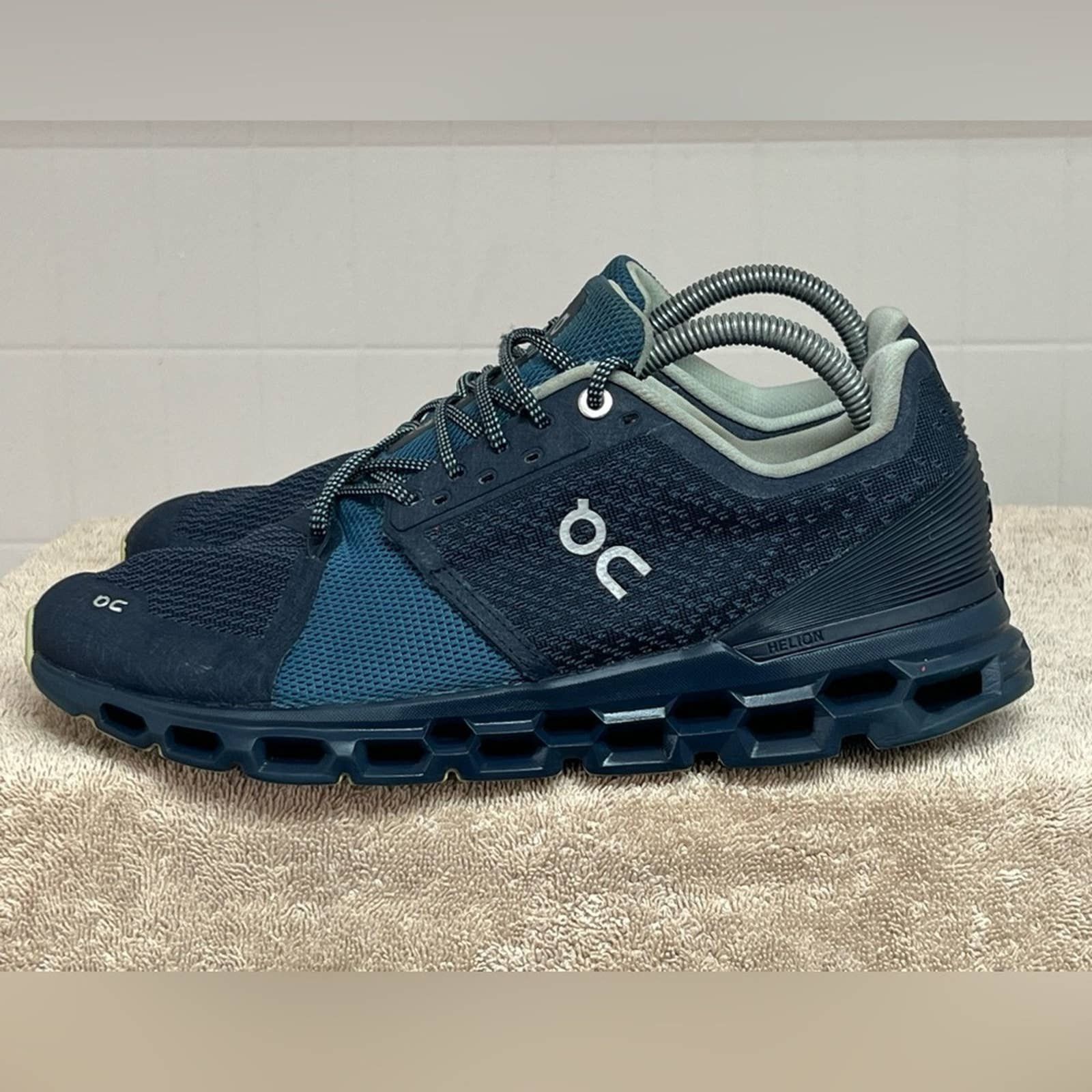 On Cloud Running Cloudstratus Navy Dust Lace Up Shoes SZ 9.5