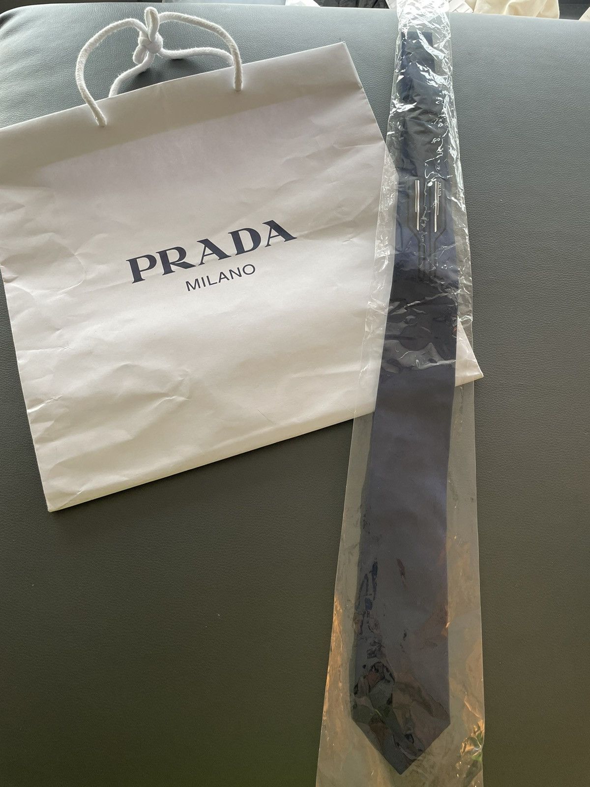Prada Prada Pure Silk Tie Super runway Brand new w tags Size ONE SIZE - 4 Thumbnail