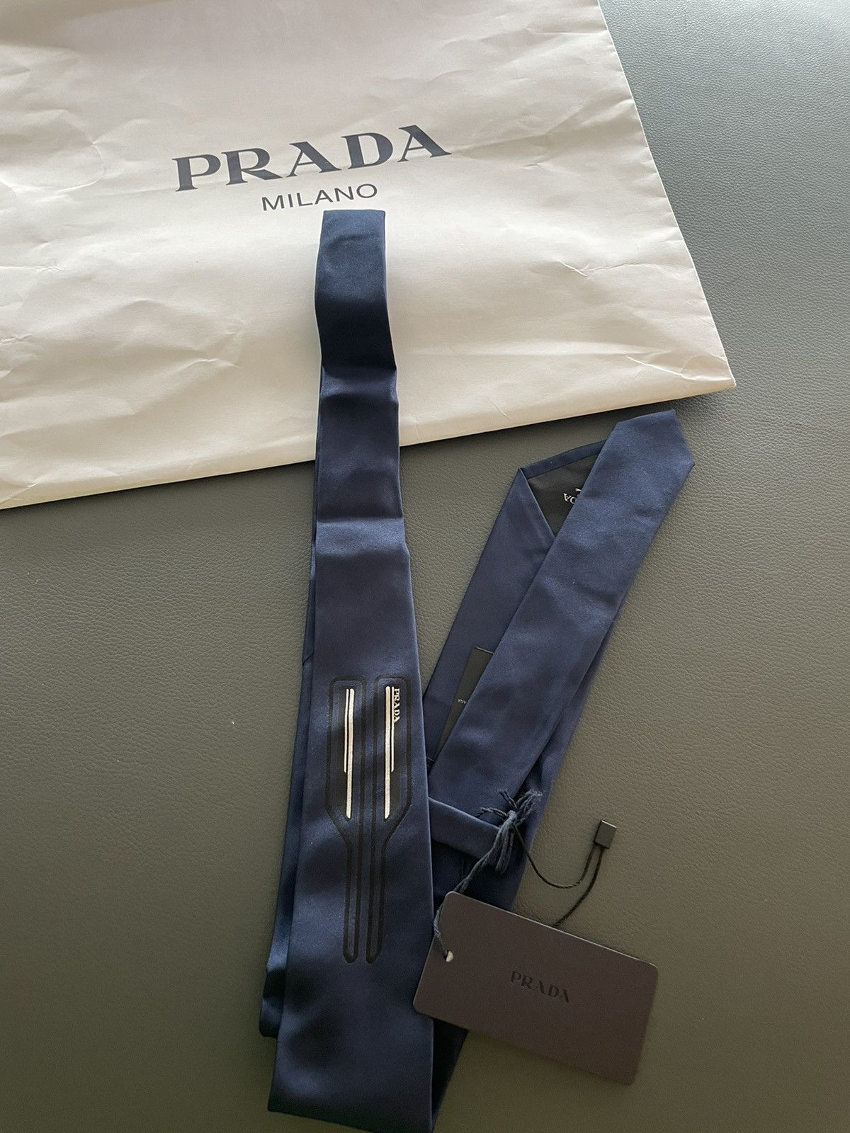 Prada Prada Pure Silk Tie Super runway Brand new w tags Size ONE SIZE - 10 Thumbnail