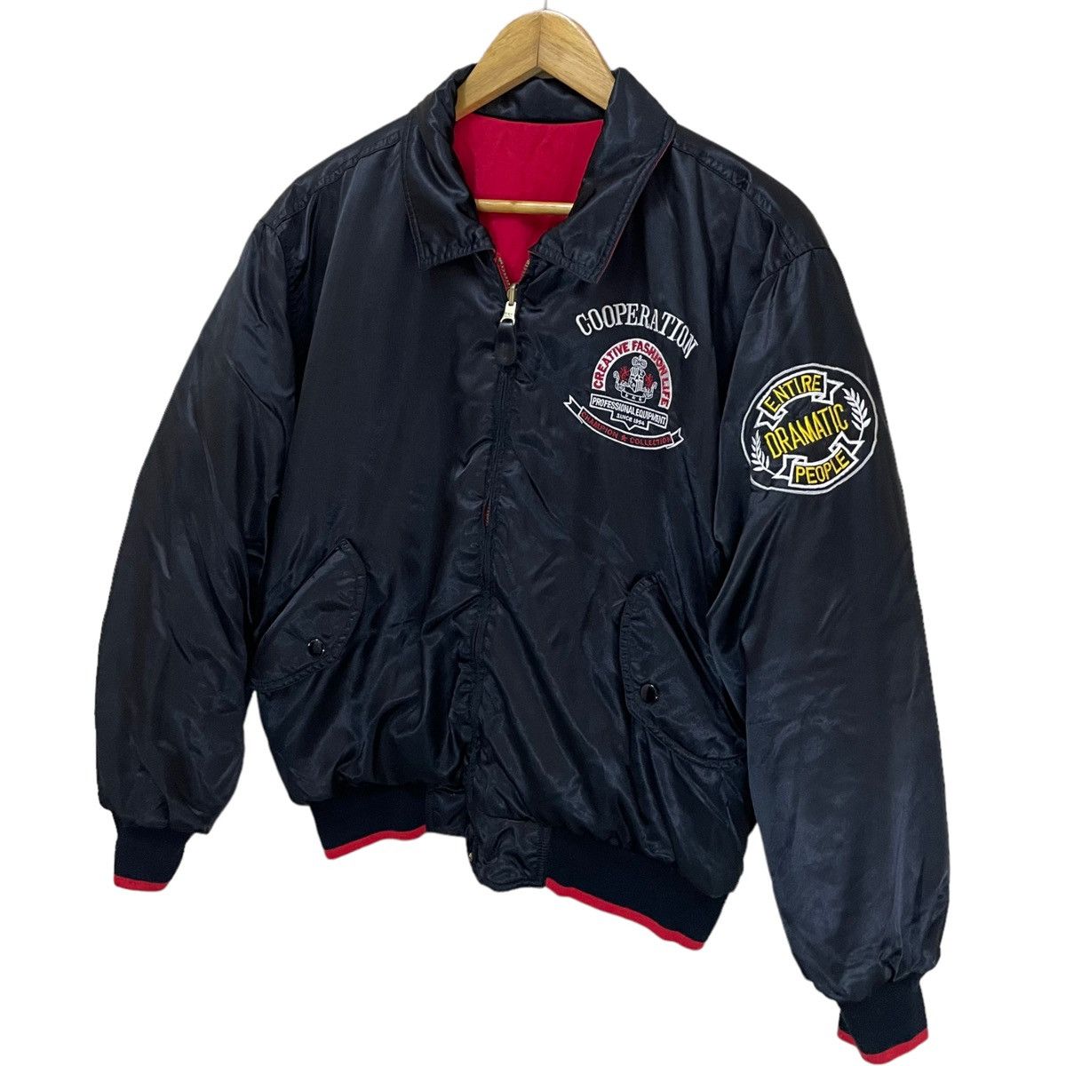 Japanese Brand 💥 90s GEORGIA AIRBONE REVERSIBLE BOMBER JACKET Size US L / EU 52-54 / 3 - 6 Thumbnail