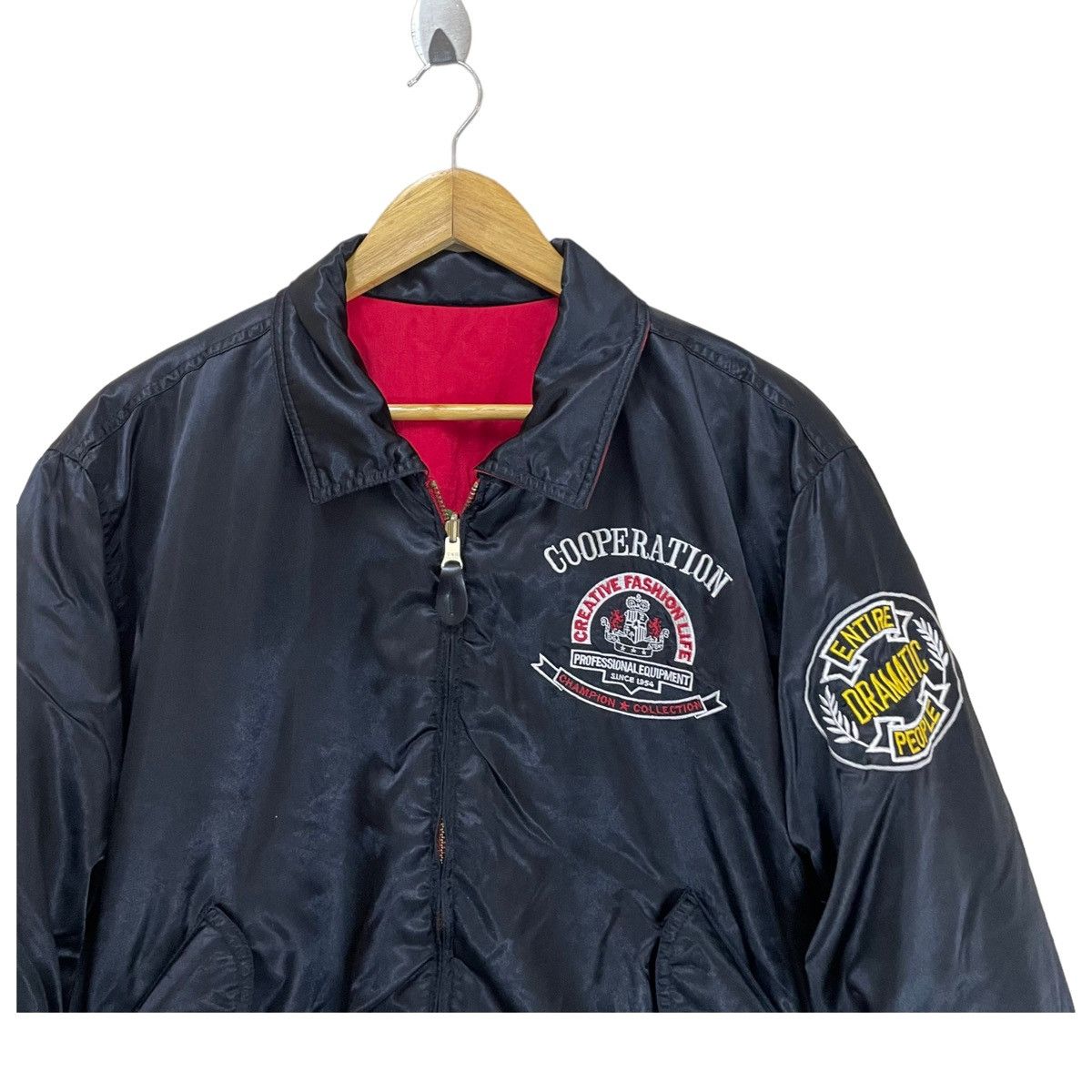 Japanese Brand 💥 90s GEORGIA AIRBONE REVERSIBLE BOMBER JACKET Size US L / EU 52-54 / 3 - 7 Thumbnail