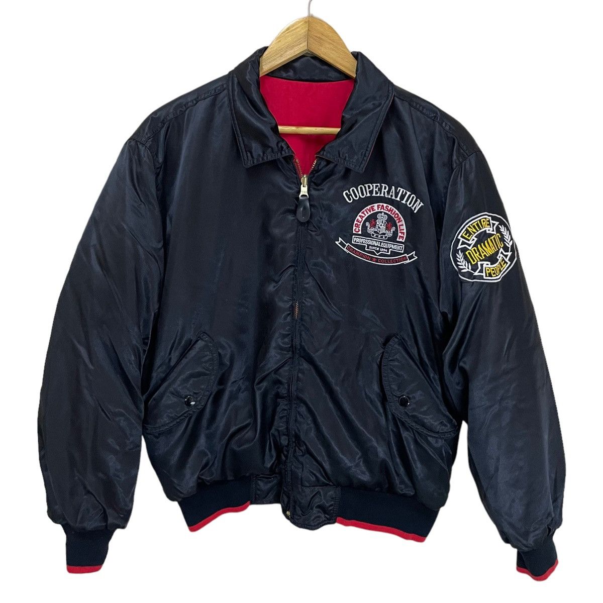 Japanese Brand 💥 90s GEORGIA AIRBONE REVERSIBLE BOMBER JACKET Size US L / EU 52-54 / 3 - 5 Thumbnail