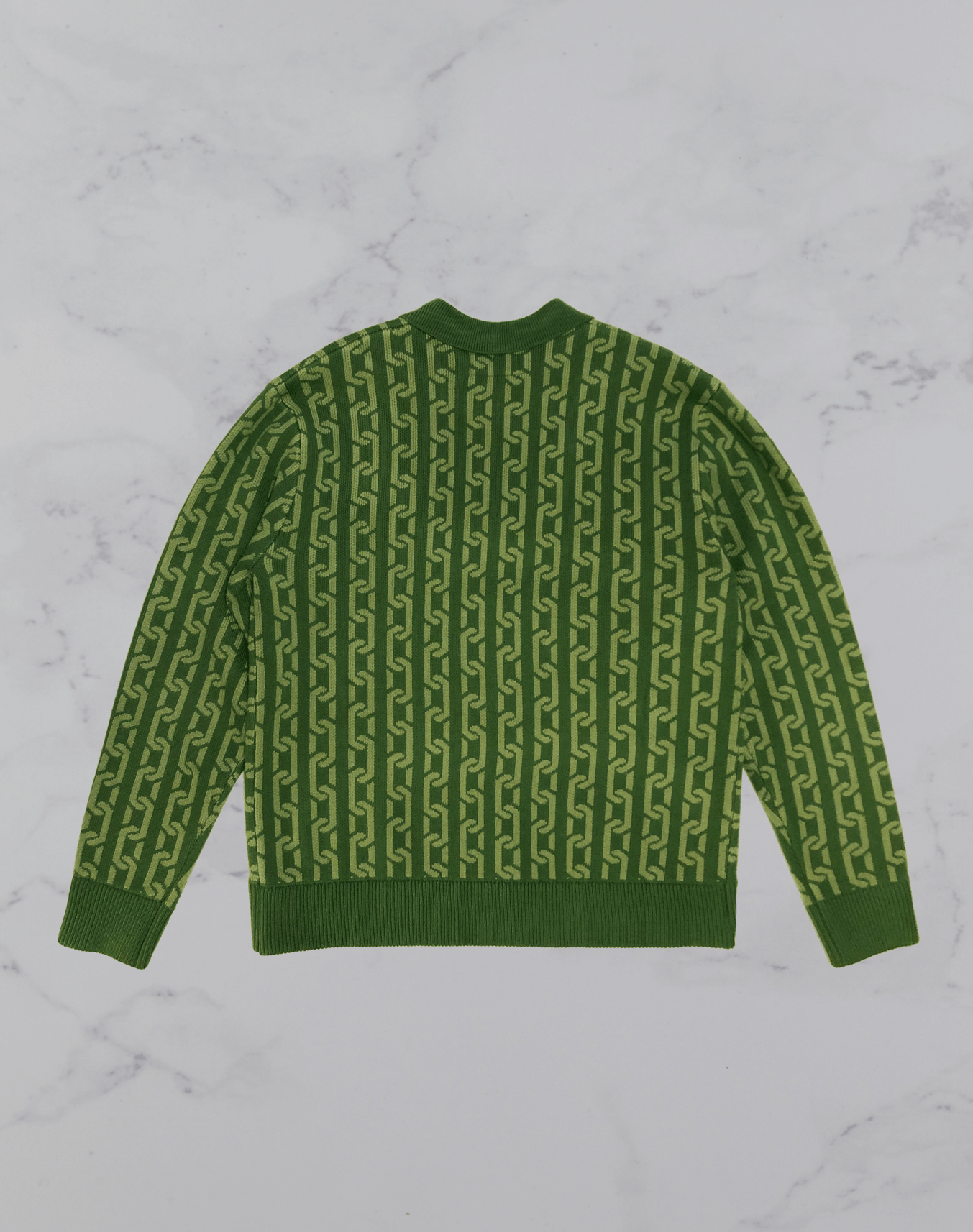 Stingwater Stingwater Collared Half Zip Jacquard Chain Sweater Size US M / EU 48-50 / 2 - 2 Thumbnail