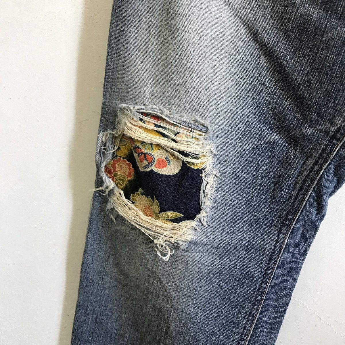 Lee Lee Flare TRASHED Denim Jeans Size US 34 / EU 50 - 3 Thumbnail