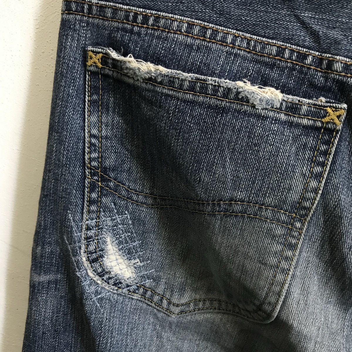 Lee Lee Flare TRASHED Denim Jeans Size US 34 / EU 50 - 8 Thumbnail