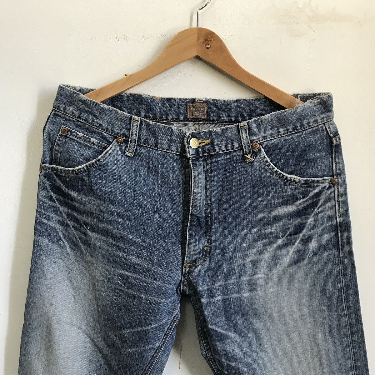 Lee Lee Flare TRASHED Denim Jeans Size US 34 / EU 50 - 2 Thumbnail