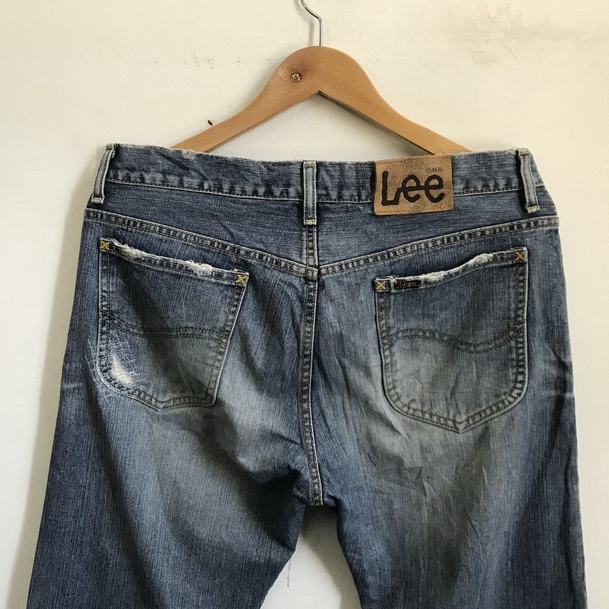 Lee Lee Flare TRASHED Denim Jeans Size US 34 / EU 50 - 7 Thumbnail
