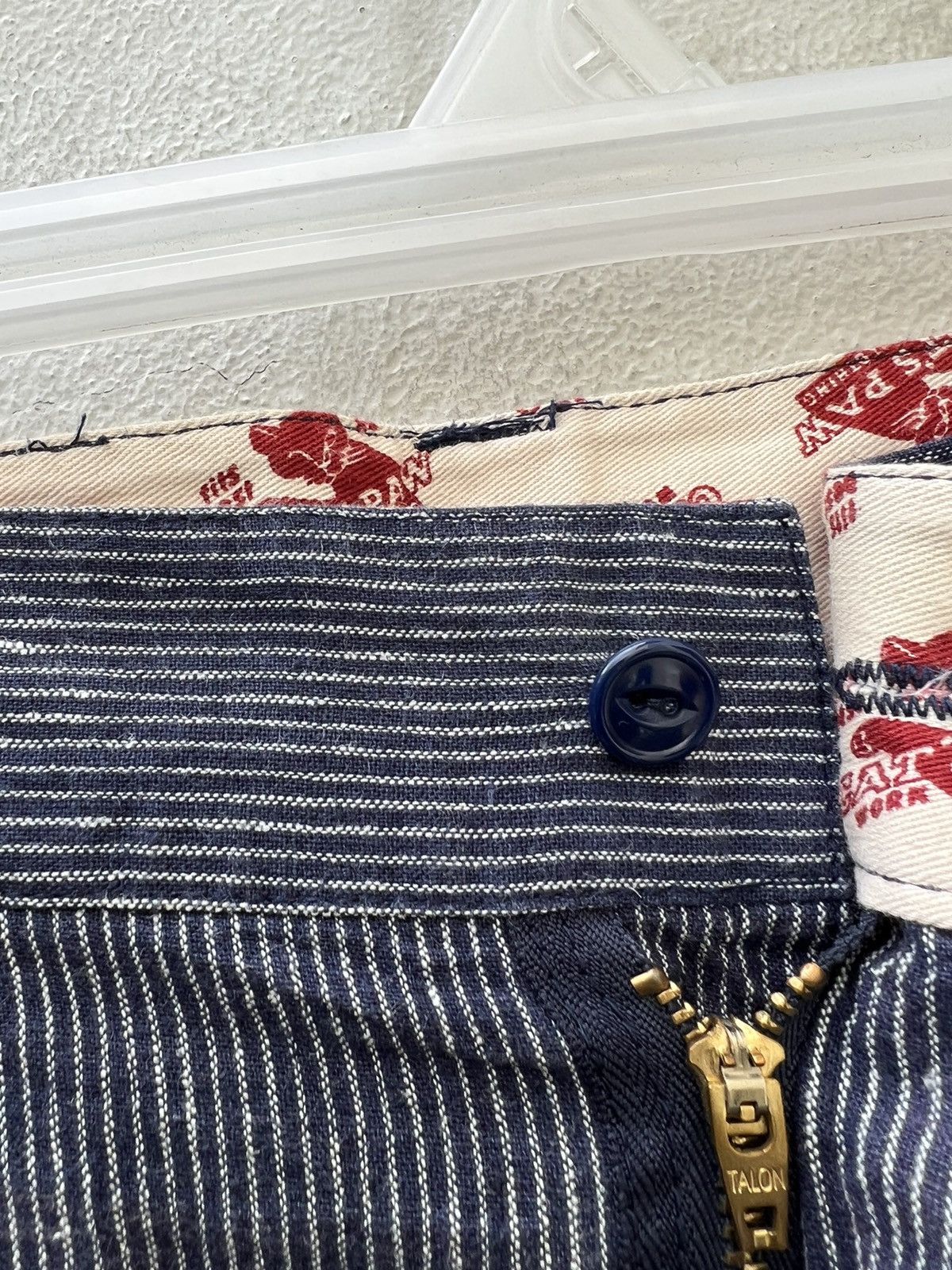CAT'S PAW Cat’s Paw Japan Sun Fade Look Pinstripe Linen Chinos Trouser Size US 30 / EU 46 - 3 Thumbnail