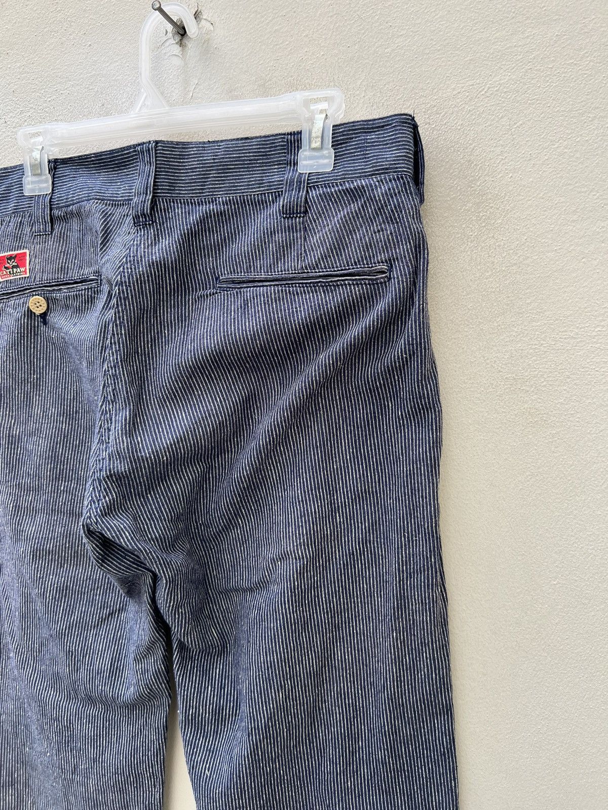CAT'S PAW Cat’s Paw Japan Sun Fade Look Pinstripe Linen Chinos Trouser Size US 30 / EU 46 - 14 Thumbnail