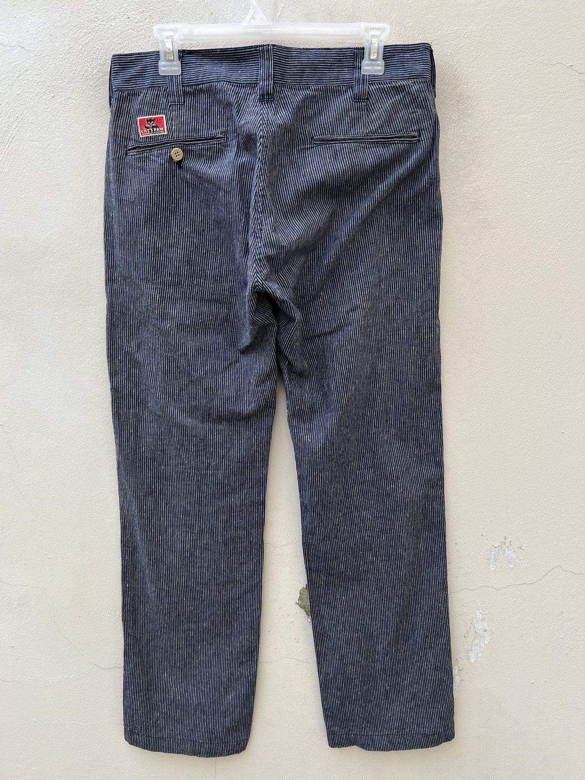 CAT'S PAW Cat’s Paw Japan Sun Fade Look Pinstripe Linen Chinos Trouser Size US 30 / EU 46 - 10 Thumbnail