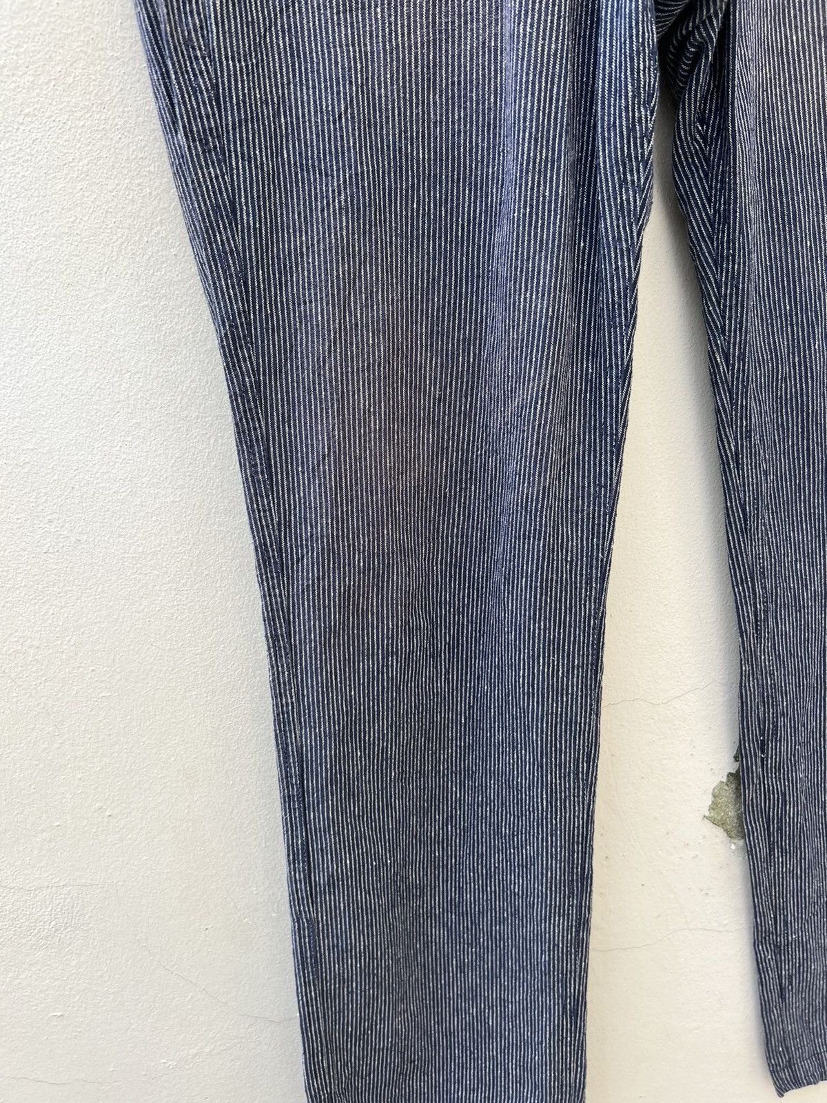 CAT'S PAW Cat’s Paw Japan Sun Fade Look Pinstripe Linen Chinos Trouser Size US 30 / EU 46 - 5 Thumbnail