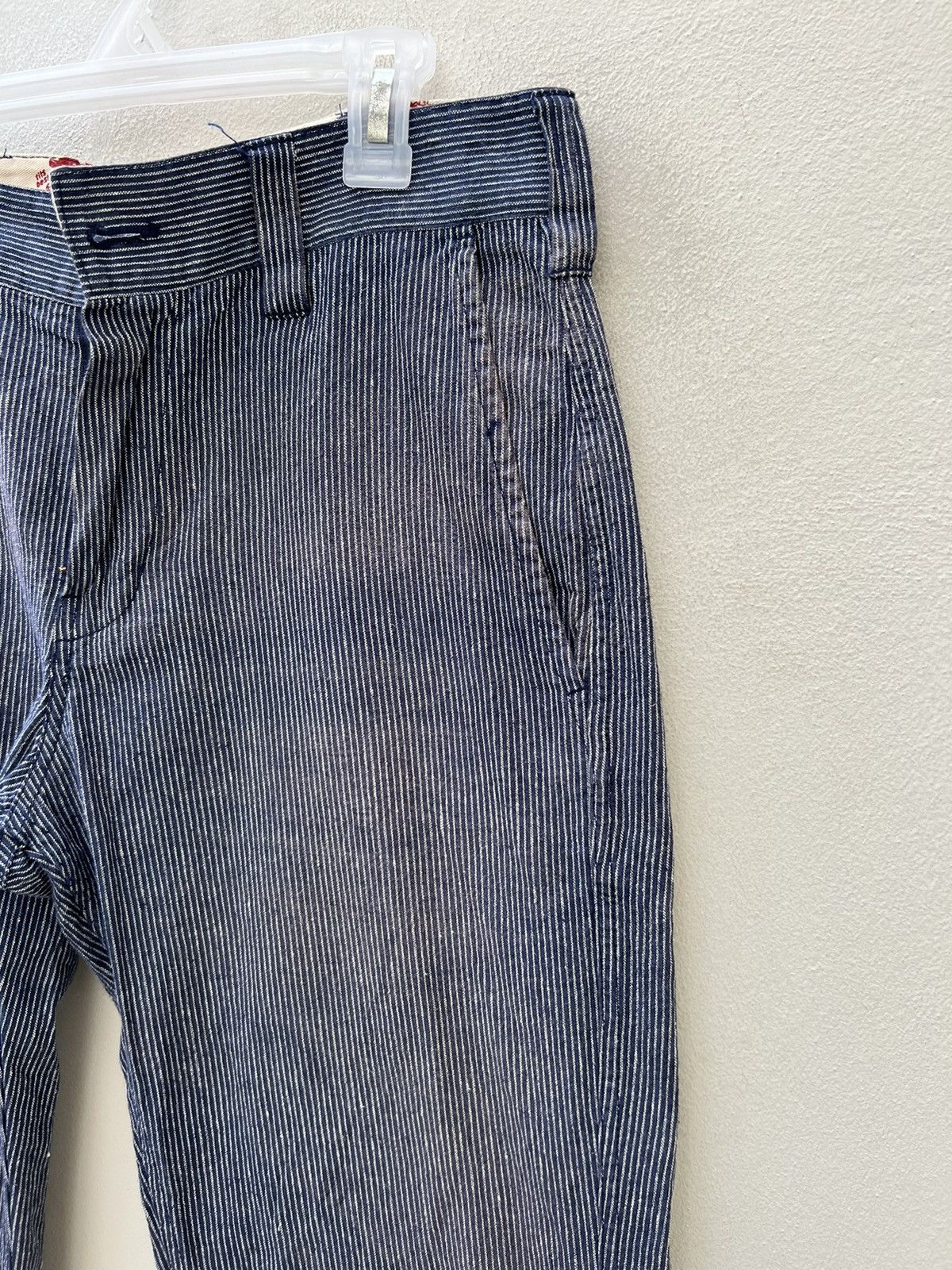 CAT'S PAW Cat’s Paw Japan Sun Fade Look Pinstripe Linen Chinos Trouser Size US 30 / EU 46 - 7 Thumbnail