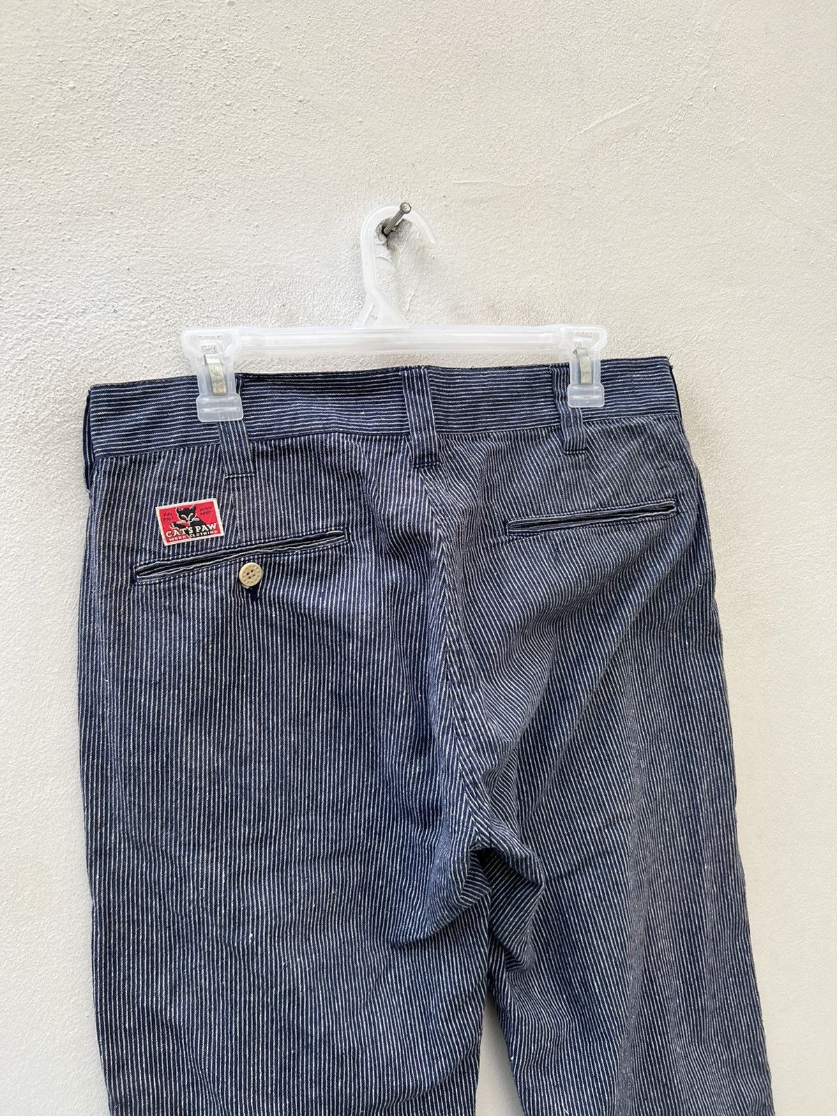 CAT'S PAW Cat’s Paw Japan Sun Fade Look Pinstripe Linen Chinos Trouser Size US 30 / EU 46 - 11 Thumbnail
