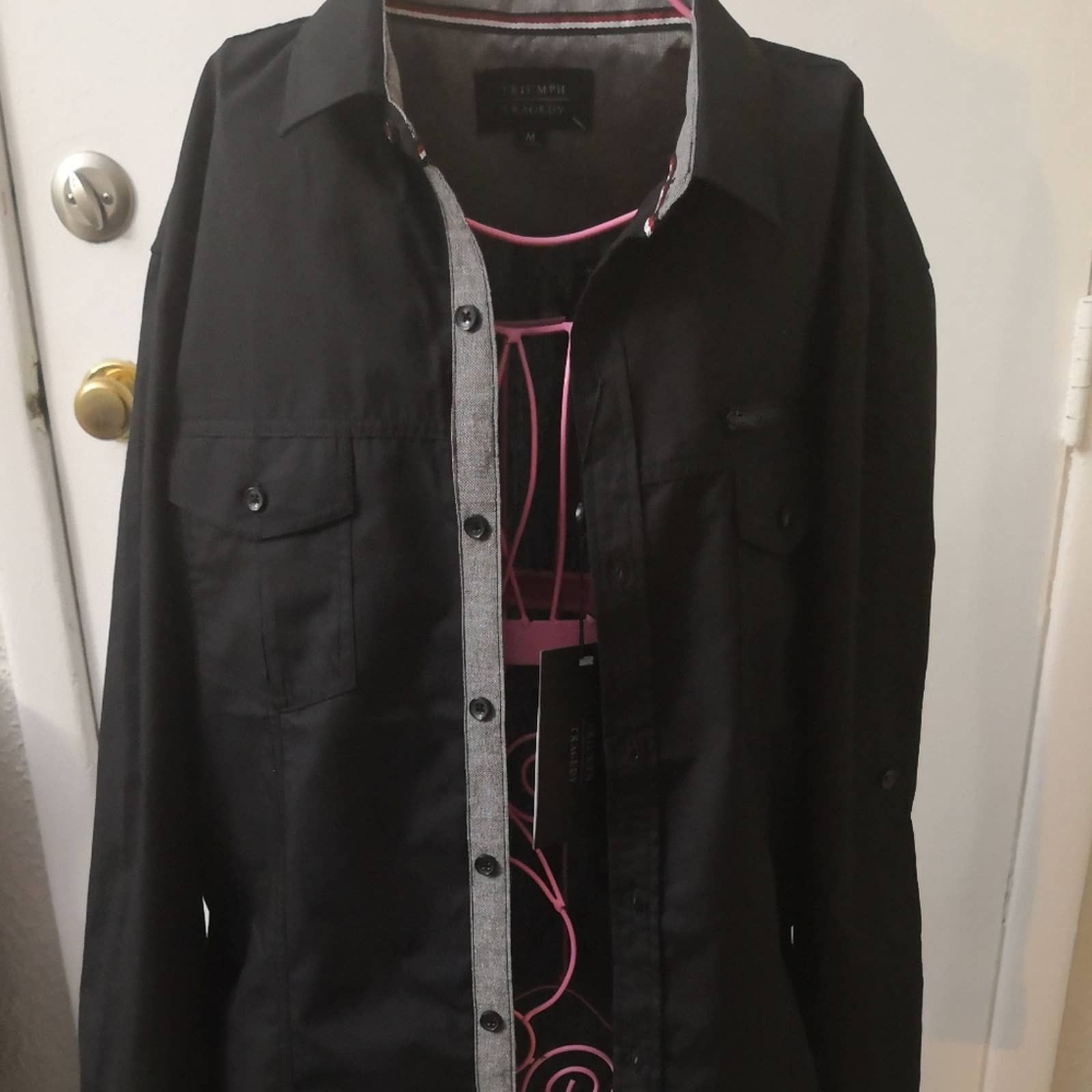 Niche NWT Triumph Over Tragedy Black Dress Shirt Grailed