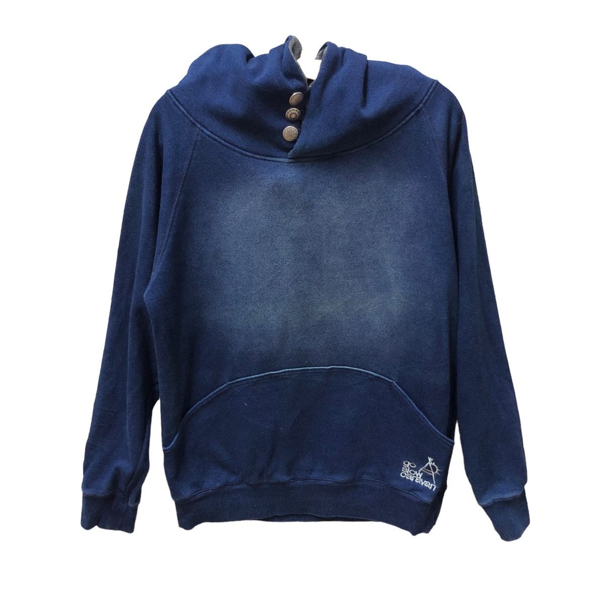 Go slow caravan blue denim hoodie