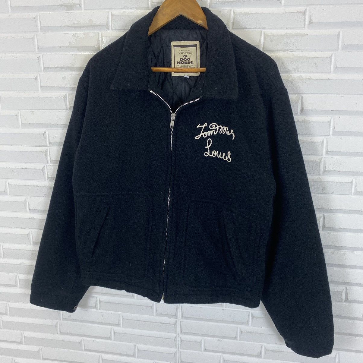 Japanese Brand × Vintage Dog House wool zipper jacket nice design Size US L / EU 52-54 / 3 - 4 Thumbnail