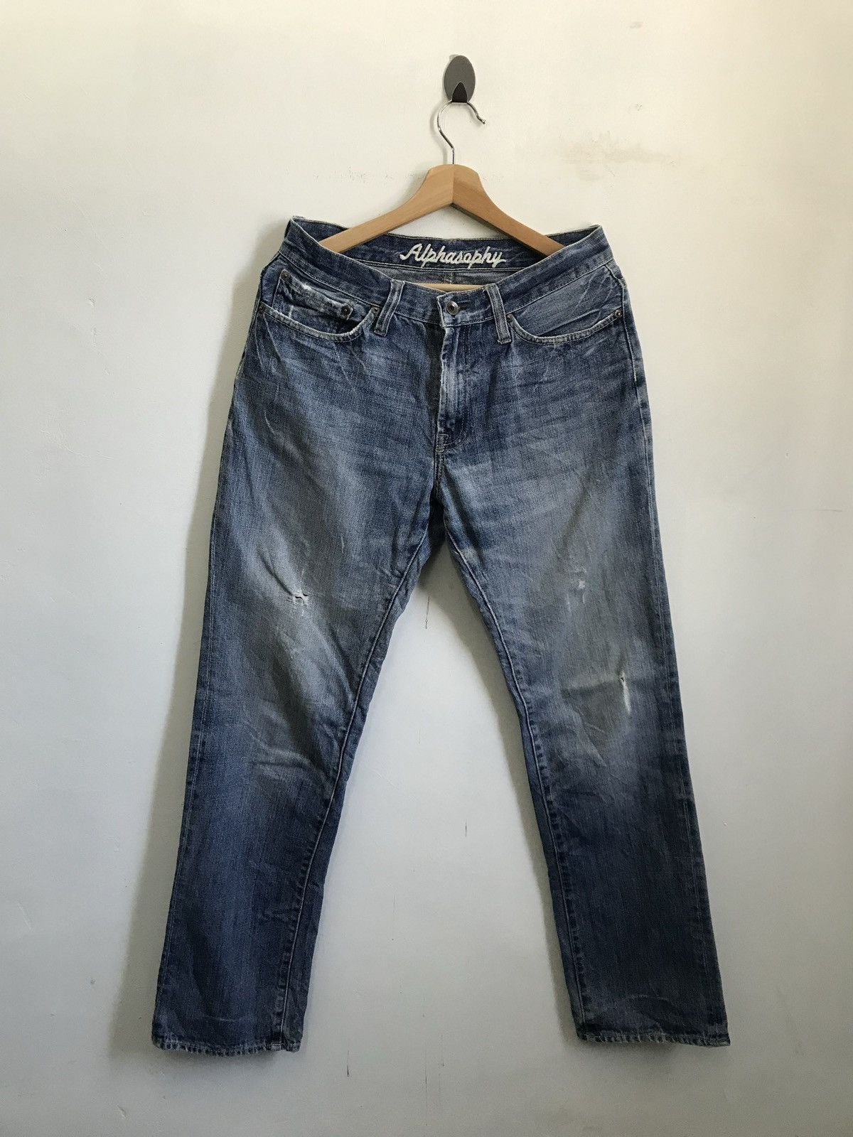 Japanese Brand Distressed Denim Jeans