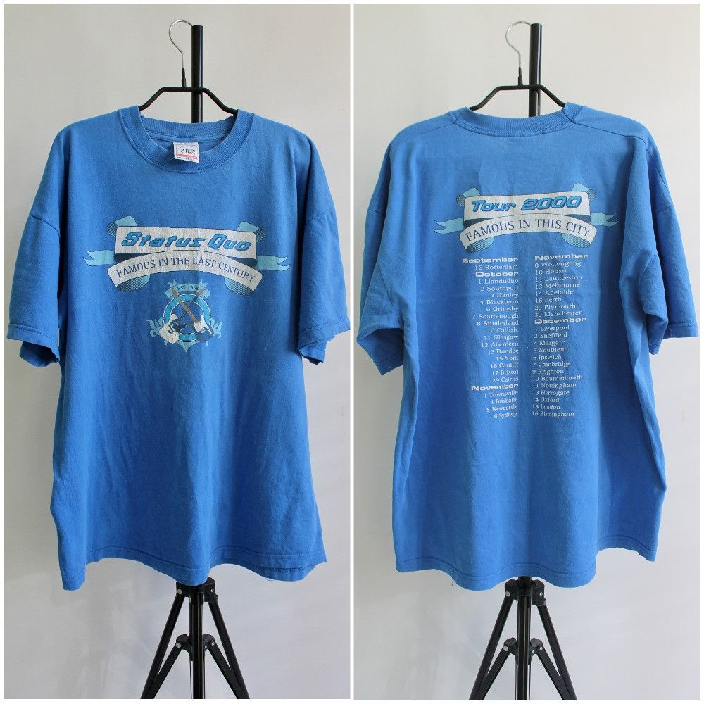 Band Tees Vintage 2000 Status Quo Tour T Shirt XL band rock Size US XL / EU 56 / 4 - 1 Thumbnail