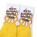 Anti Social Social Club DS SS20 ASSC Black Logo Yellow Flame Socal White Socks Size ONE SIZE - 3 Thumbnail