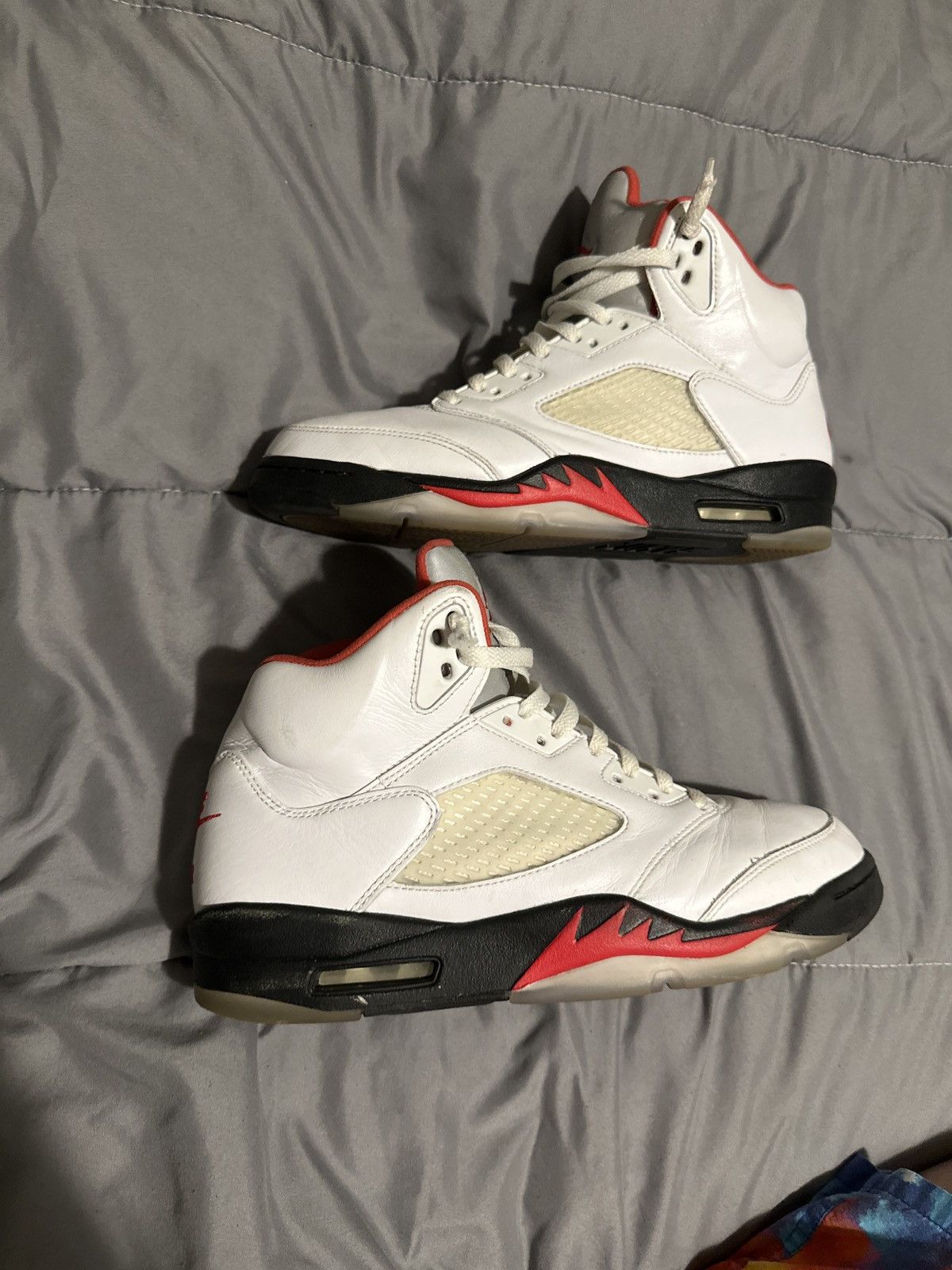 mens jordan 5 retro fire red