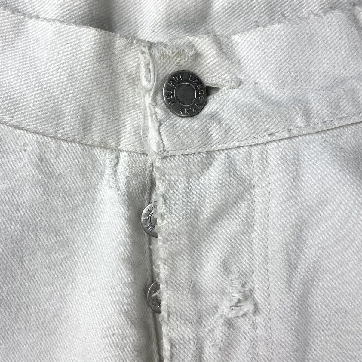 Helmut Lang HELMUT LANG THRASHED WHITE BOOTCUT SAMPLE DENIM Size US 30 / EU 46 - 15 Thumbnail