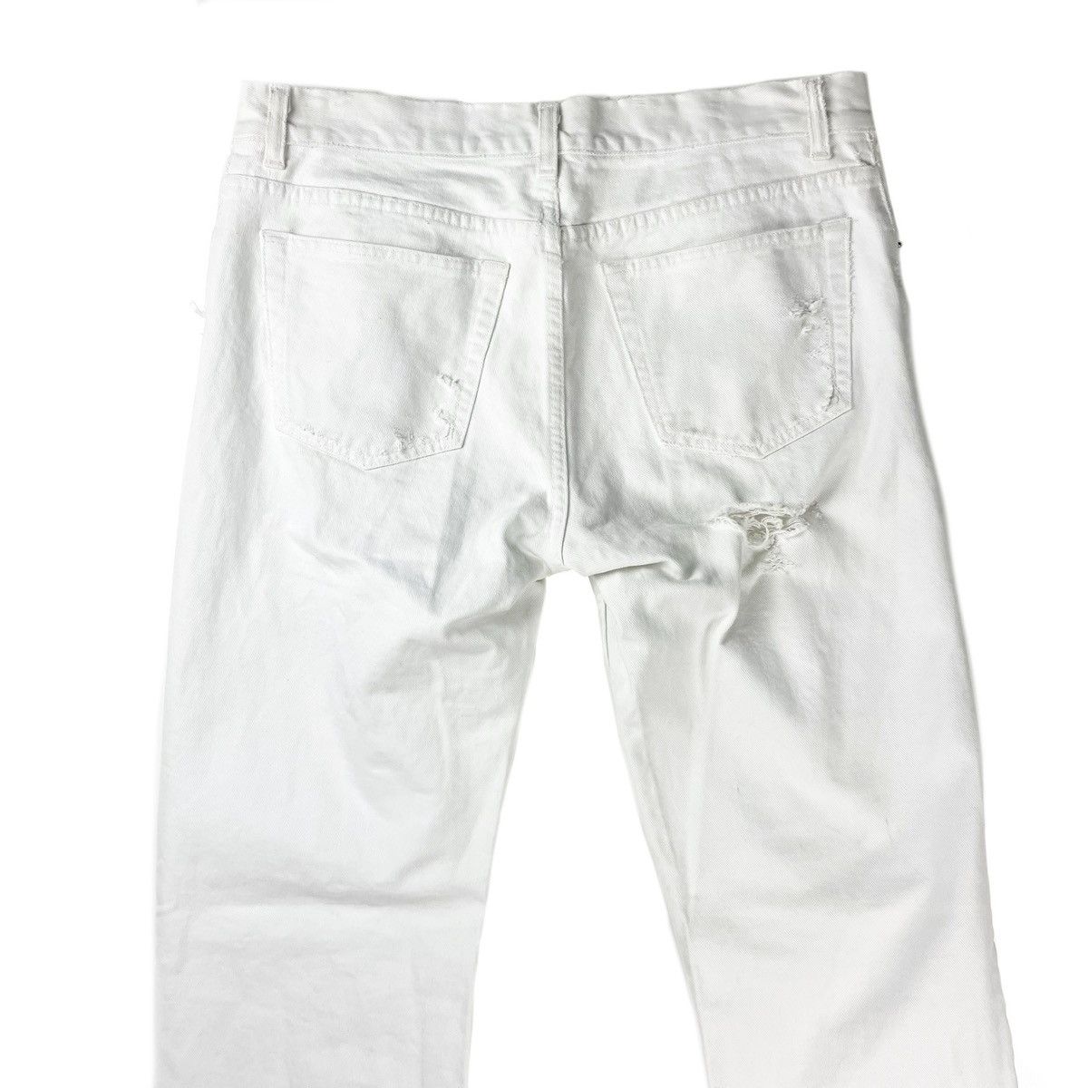 Helmut Lang HELMUT LANG THRASHED WHITE BOOTCUT SAMPLE DENIM Size US 30 / EU 46 - 11 Thumbnail