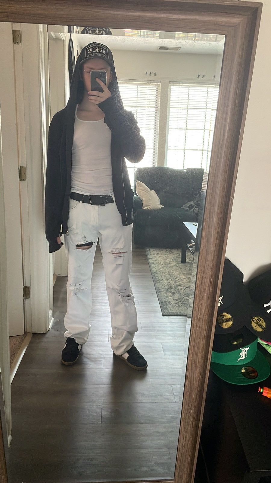 Helmut Lang HELMUT LANG THRASHED WHITE BOOTCUT SAMPLE DENIM Size US 30 / EU 46 - 19 Thumbnail