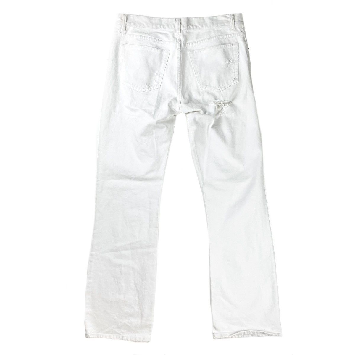 Helmut Lang HELMUT LANG THRASHED WHITE BOOTCUT SAMPLE DENIM Size US 30 / EU 46 - 10 Thumbnail