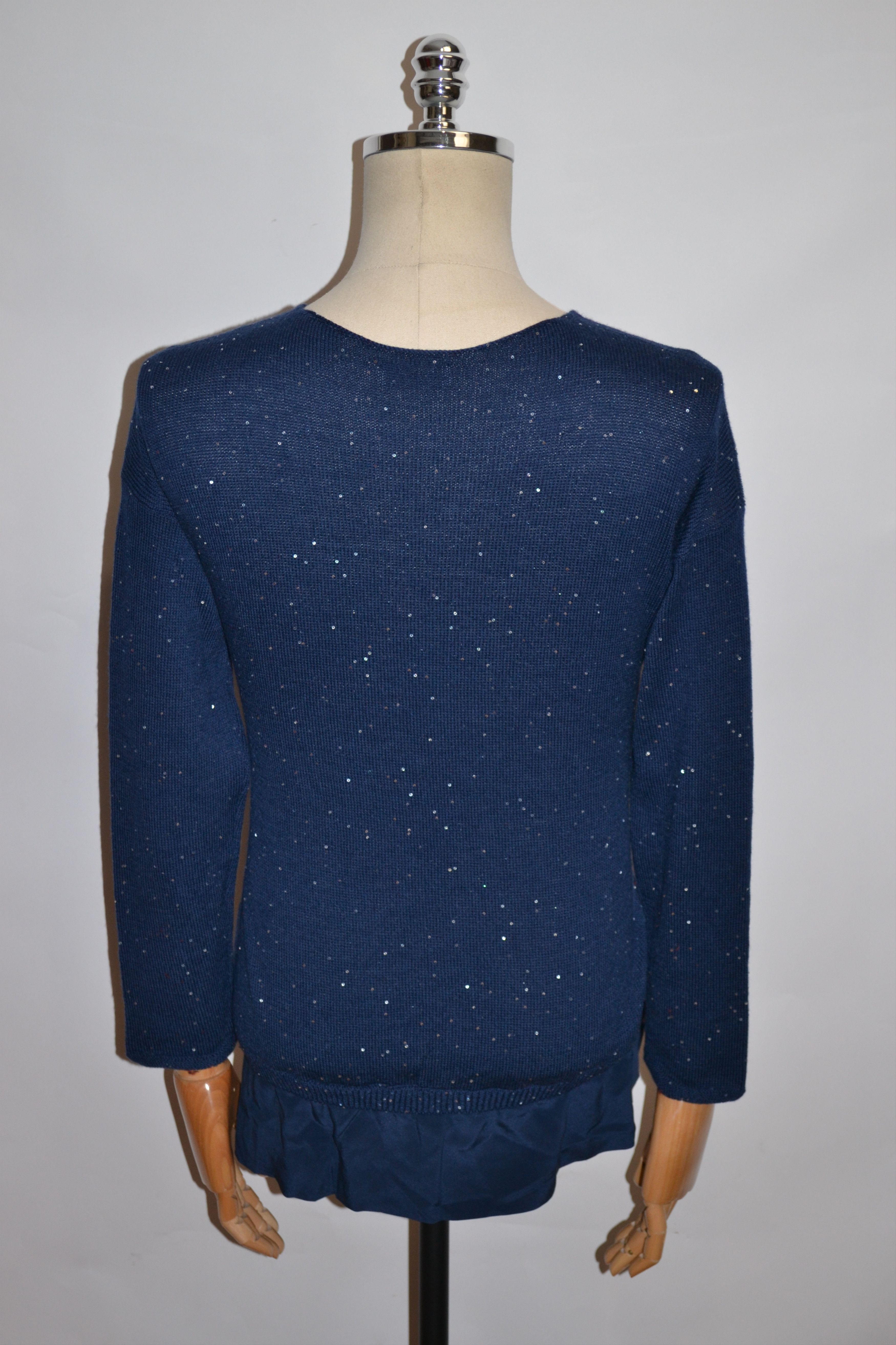 Gran Sasso GRAN SOSO Wool Sequins Jumper Tunic Size L / US 10 / IT 46 - 3 Thumbnail