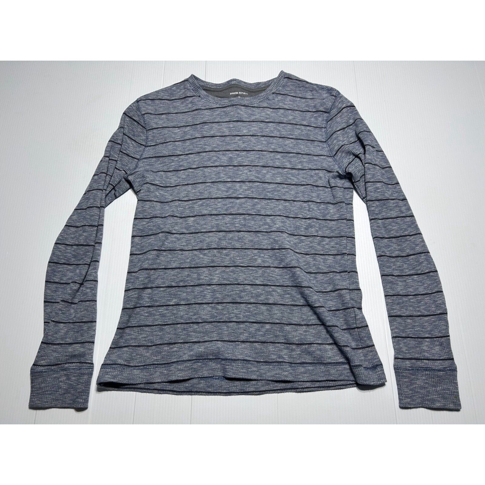 Banana Republic Mens Banana Republic Long Sleeve Waffle Shirt Size M Blue Color (R12) Grailed