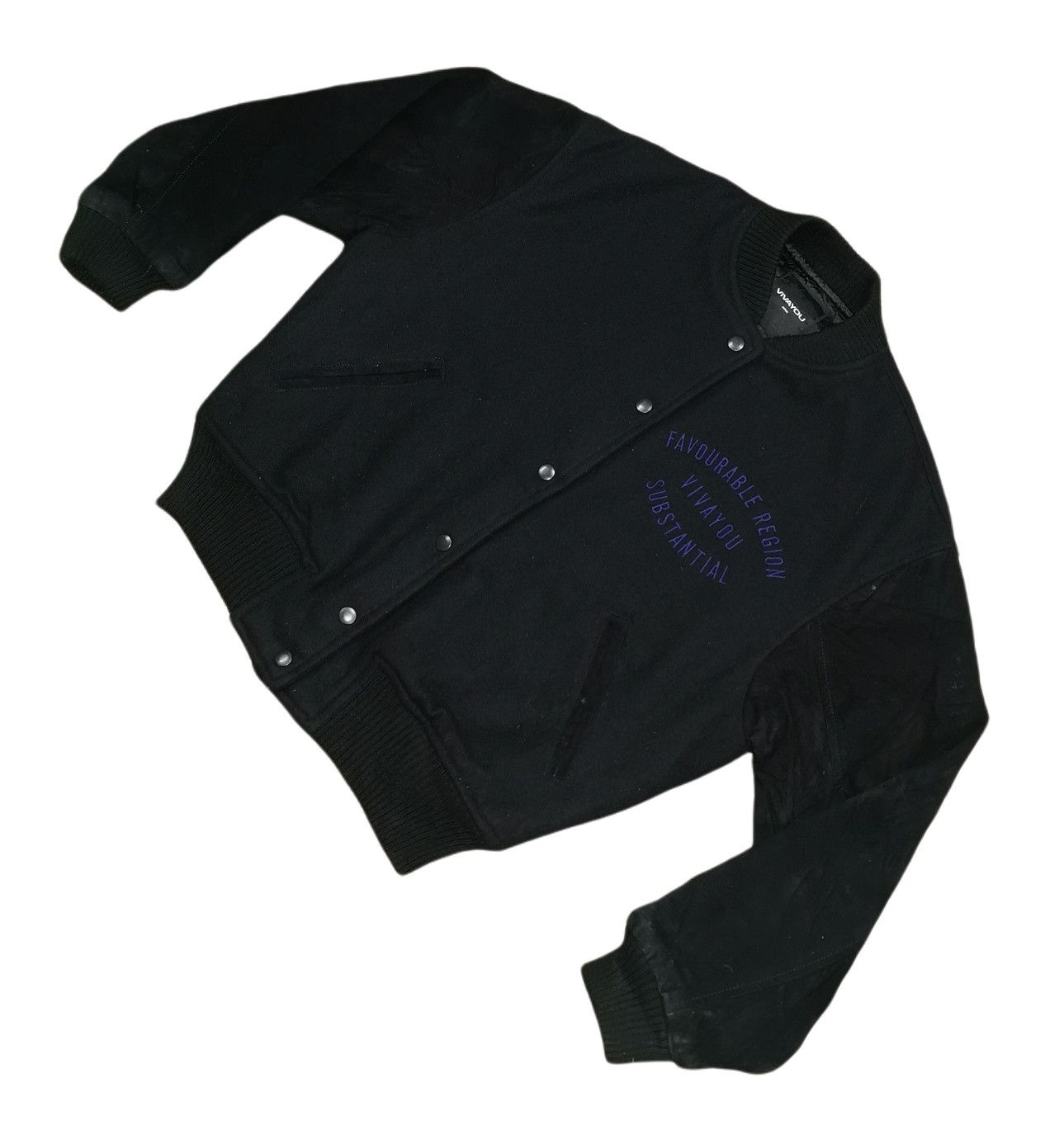 Japanese Brand Vivayou Leather Suede Wool Varsity Jacket Size US M / EU 48-50 / 2 - 4 Thumbnail