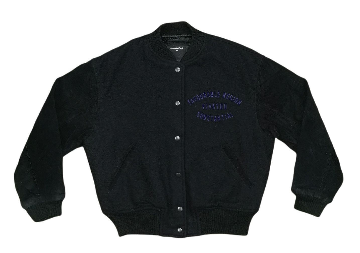 Japanese Brand Vivayou Leather Suede Wool Varsity Jacket Size US M / EU 48-50 / 2 - 2 Thumbnail