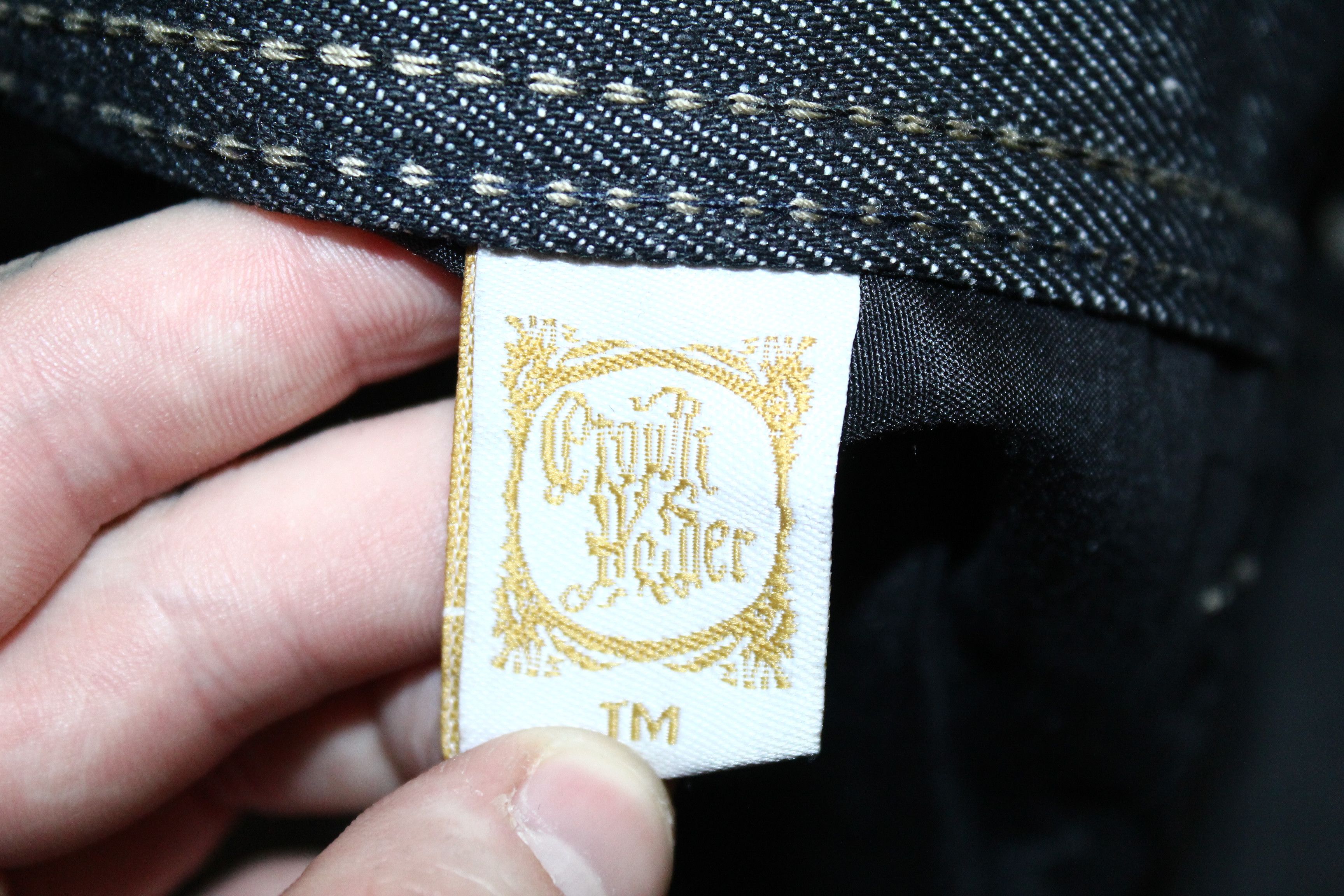 20471120 Vtg Victorious Crown Heiden Art Embroidery Baggy Raw Jeans Size US 44 / EU 60 - 11 Thumbnail