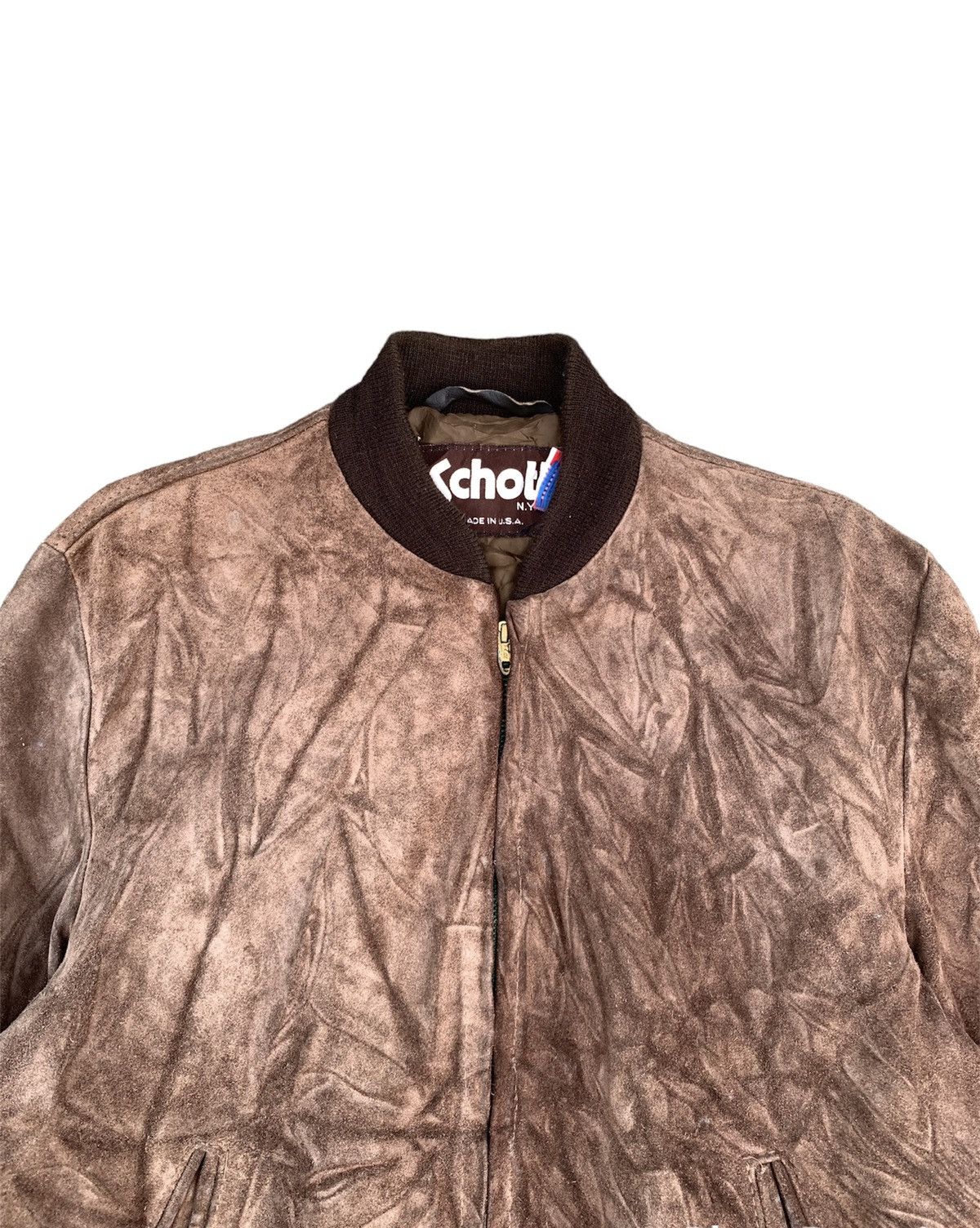 Schott Schott Suede Leather Bomber Jacket Size US M / EU 48-50 / 2 - 3 Thumbnail