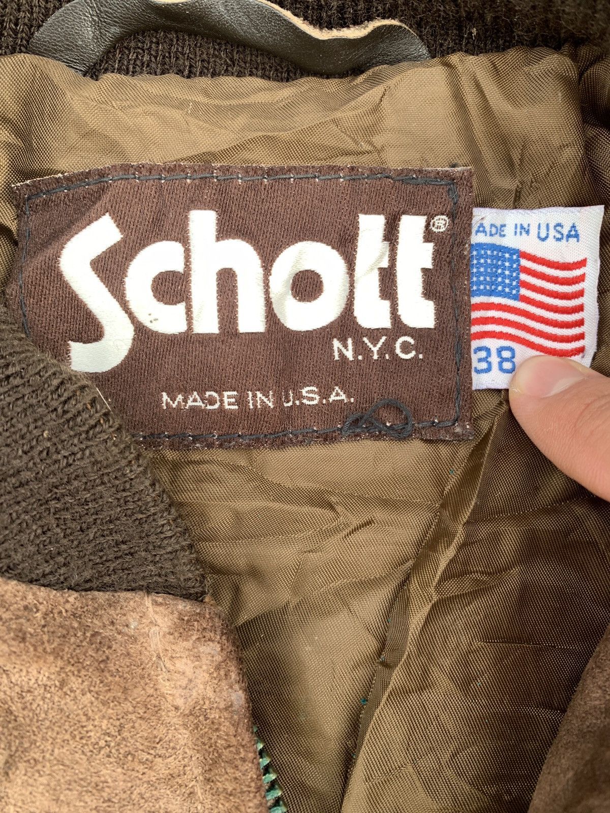 Schott Schott Suede Leather Bomber Jacket Size US M / EU 48-50 / 2 - 5 Thumbnail