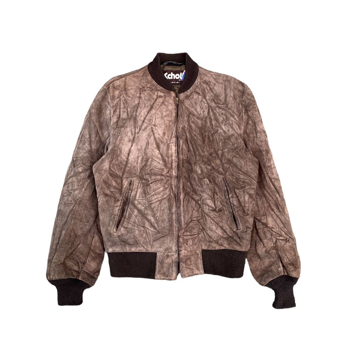 【schott】Suede leather bomber jacket Schott Suede Leather Bomber Jacket