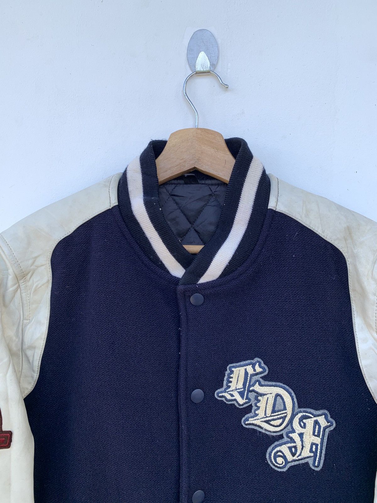ABAHOUSE × Vintage Vintage Abahouse Leather Sleeves Varsity Jacket Size US M / EU 48-50 / 2 - 7 Thumbnail
