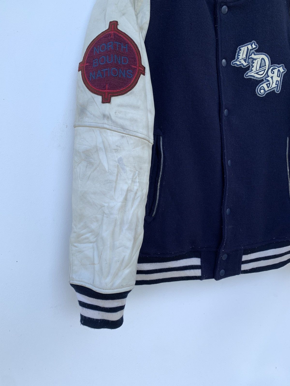 ABAHOUSE × Vintage Vintage Abahouse Leather Sleeves Varsity Jacket Size US M / EU 48-50 / 2 - 9 Thumbnail