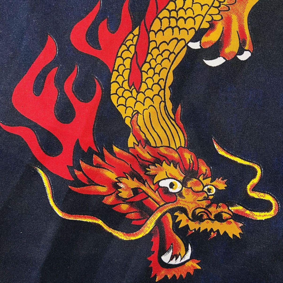 Japanese Brand 1990s RARE JAPANESE DRAGON SHIRT - № 288 Size US XL / EU 56 / 4 - 7 Thumbnail